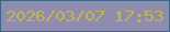 文字の大きさ：5、枠の色：396886、背景の色：8e8caf、文字の色：c4b748 無料ブログパーツのブログ時計