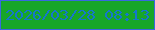 文字の大きさ：5、枠の色：3968e0、背景の色：17a629、文字の色：1576cd 無料ブログパーツのブログ時計