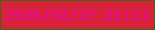 文字の大きさ：5、枠の色：396a12、背景の色：d72239、文字の色：ef06a0 無料ブログパーツのブログ時計