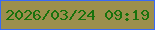 文字の大きさ：2、枠の色：396af6、背景の色：9c8f4d、文字の色：19720c 無料ブログパーツのブログ時計