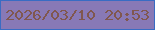 文字の大きさ：1、枠の色：396cc3、背景の色：8879b6、文字の色：80574f 無料ブログパーツのブログ時計
