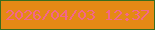 文字の大きさ：2、枠の色：396d1d、背景の色：e58915、文字の色：f3668a 無料ブログパーツのブログ時計