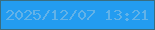 文字の大きさ：4、枠の色：396d80、背景の色：239cf0、文字の色：62b2e8 無料ブログパーツのブログ時計
