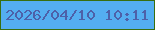 文字の大きさ：2、枠の色：396f0f、背景の色：54aef1、文字の色：4d60a9 無料ブログパーツのブログ時計