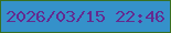 文字の大きさ：3、枠の色：397022、背景の色：3591ca、文字の色：642a90 無料ブログパーツのブログ時計