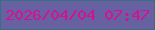 文字の大きさ：3、枠の色：39707f、背景の色：6760a1、文字の色：d61093 無料ブログパーツのブログ時計