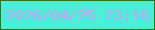 文字の大きさ：4、枠の色：39710f、背景の色：48f1d6、文字の色：d998fd 無料ブログパーツのブログ時計