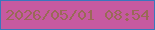 文字の大きさ：5、枠の色：3977bd、背景の色：c65aa0、文字の色：9a6957 無料ブログパーツのブログ時計
