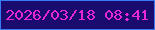 文字の大きさ：1、枠の色：397af7、背景の色：1a0c6f、文字の色：e727d8 無料ブログパーツのブログ時計