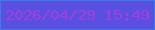 文字の大きさ：5、枠の色：397ce6、背景の色：594fe1、文字の色：a13edc 無料ブログパーツのブログ時計