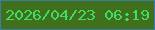文字の大きさ：1、枠の色：397dac、背景の色：40701c、文字の色：3fde62 無料ブログパーツのブログ時計