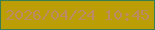 文字の大きさ：2、枠の色：397e53、背景の色：bb9e04、文字の色：bc8962 無料ブログパーツのブログ時計