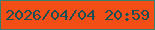 文字の大きさ：1、枠の色：397f6d、背景の色：f24e15、文字の色：1e5053 無料ブログパーツのブログ時計