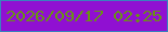 文字の大きさ：1、枠の色：3981be、背景の色：9010d2、文字の色：699215 無料ブログパーツのブログ時計