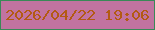 文字の大きさ：3、枠の色：398957、背景の色：c173a0、文字の色：b35a13 無料ブログパーツのブログ時計