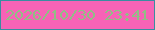 文字の大きさ：5、枠の色：398da1、背景の色：f763b6、文字の色：91bf85 無料ブログパーツのブログ時計