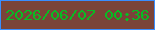文字の大きさ：2、枠の色：398eff、背景の色：7a4439、文字の色：08bd23 無料ブログパーツのブログ時計