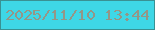 文字の大きさ：1、枠の色：399193、背景の色：3ed7e6、文字の色：949687 無料ブログパーツのブログ時計