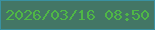文字の大きさ：3、枠の色：3991a1、背景の色：437665、文字の色：4fb746 無料ブログパーツのブログ時計