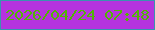文字の大きさ：1、枠の色：3993af、背景の色：b533de、文字の色：52b405 無料ブログパーツのブログ時計