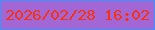 文字の大きさ：1、枠の色：3994fe、背景の色：a366d5、文字の色：f83013 無料ブログパーツのブログ時計