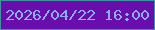 文字の大きさ：3、枠の色：39959e、背景の色：690dac、文字の色：8aaff3 無料ブログパーツのブログ時計
