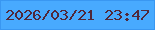 文字の大きさ：5、枠の色：3997f1、背景の色：48aafe、文字の色：50283a 無料ブログパーツのブログ時計