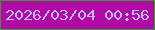 文字の大きさ：4、枠の色：399b29、背景の色：b009a6、文字の色：bfbce8 無料ブログパーツのブログ時計