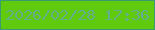 文字の大きさ：5、枠の色：399b74、背景の色：5fcb0c、文字の色：64ae89 無料ブログパーツのブログ時計