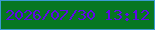 文字の大きさ：3、枠の色：399bd2、背景の色：067722、文字の色：5f07e8 無料ブログパーツのブログ時計