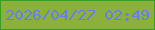 文字の大きさ：4、枠の色：399c26、背景の色：8bb13c、文字の色：667eeb 無料ブログパーツのブログ時計