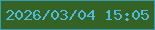 文字の大きさ：3、枠の色：399db0、背景の色：356326、文字の色：4fbbdf 無料ブログパーツのブログ時計