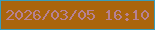 文字の大きさ：1、枠の色：399dba、背景の色：aa650d、文字の色：b68194 無料ブログパーツのブログ時計