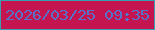 文字の大きさ：5、枠の色：399fb0、背景の色：c41551、文字の色：5673c8 無料ブログパーツのブログ時計