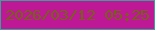 文字の大きさ：3、枠の色：39a19a、背景の色：bf1897、文字の色：766217 無料ブログパーツのブログ時計