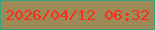 文字の大きさ：2、枠の色：39a37f、背景の色：9e8a57、文字の色：fb2e1d 無料ブログパーツのブログ時計