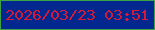 文字の大きさ：4、枠の色：39a445、背景の色：02288f、文字の色：d31a39 無料ブログパーツのブログ時計