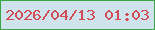 文字の大きさ：5、枠の色：39a644、背景の色：cee3eb、文字の色：cf4d56 無料ブログパーツのブログ時計