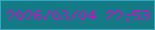 文字の大きさ：5、枠の色：39a6ba、背景の色：147b86、文字の色：aa21b7 無料ブログパーツのブログ時計