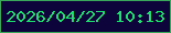文字の大きさ：3、枠の色：39a85b、背景の色：0d043b、文字の色：18e16d 無料ブログパーツのブログ時計