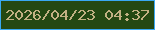 文字の大きさ：1、枠の色：39a8f4、背景の色：244813、文字の色：c2b183 無料ブログパーツのブログ時計