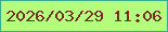 文字の大きさ：2、枠の色：39aa8e、背景の色：b4fc7b、文字の色：752b28 無料ブログパーツのブログ時計