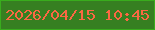 文字の大きさ：1、枠の色：39ac1d、背景の色：367f21、文字の色：fb6843 無料ブログパーツのブログ時計