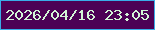 文字の大きさ：3、枠の色：39ace8、背景の色：4c0155、文字の色：d2f5d6 無料ブログパーツのブログ時計