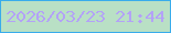 文字の大きさ：1、枠の色：39aceb、背景の色：b9e0c5、文字の色：b3a2f7 無料ブログパーツのブログ時計