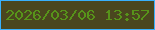 文字の大きさ：3、枠の色：39b0fc、背景の色：4a461f、文字の色：57931a 無料ブログパーツのブログ時計