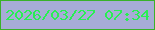 文字の大きさ：1、枠の色：39b229、背景の色：a7acd6、文字の色：28ef53 無料ブログパーツのブログ時計