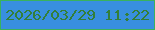 文字の大きさ：3、枠の色：39b25d、背景の色：388fdf、文字の色：337f39 無料ブログパーツのブログ時計