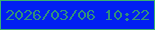 文字の大きさ：3、枠の色：39b271、背景の色：011ff2、文字の色：31907c 無料ブログパーツのブログ時計