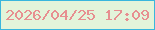 文字の大きさ：2、枠の色：39b6dd、背景の色：e3f4da、文字の色：e78f90 無料ブログパーツのブログ時計